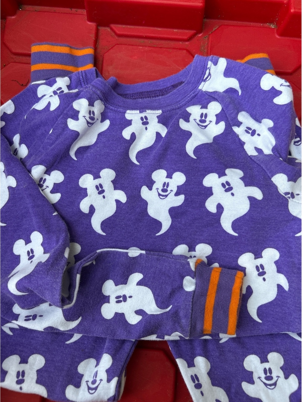 Disney Purple Ghost Mickey Mouse Pajama Set Size 7